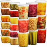 Reusable Deli Food Storage Containers with Lids – 48-Piece BPA-Free Leakproof Bulk Set (Clear)