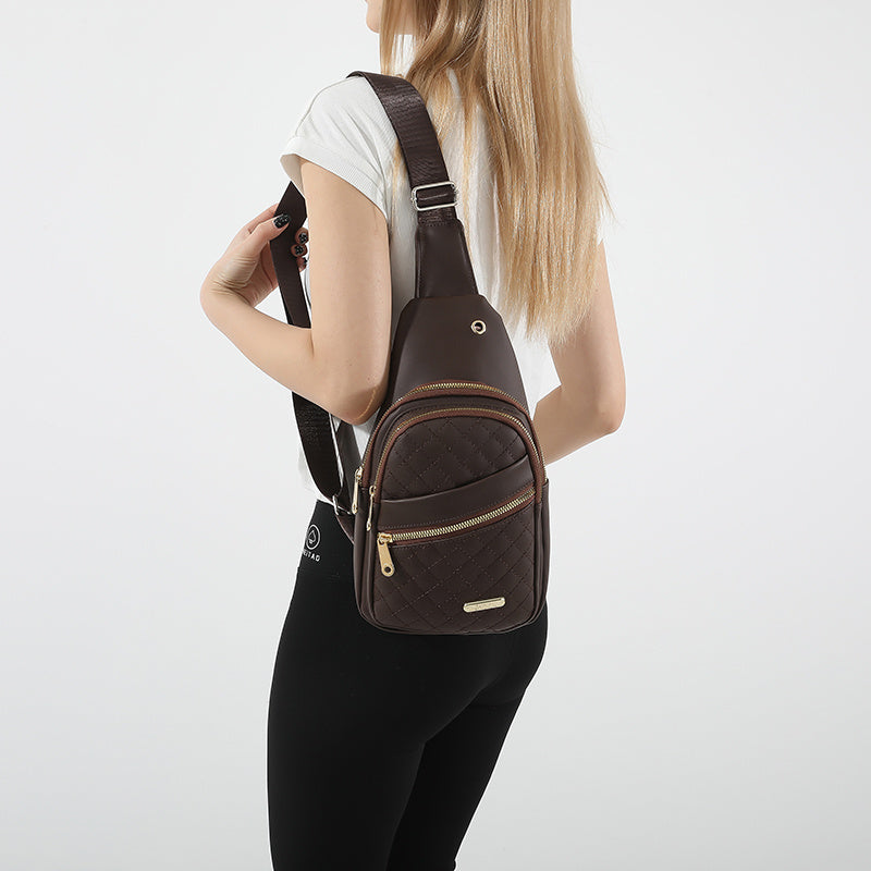 Storage Sling Travel Bag 🎒 Water-Resistant Crossbody Chest Bag with Earphone Hole – For Men & Women