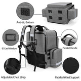 TRUNAB Emergency Medical Backpack – Modular EMT-Style Organizer with Detachable Side Pockets & Non-Slip Base (Grey)