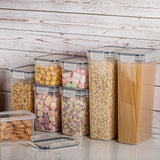 32-Piece Airtight Pantry Storage Containers Set – Stackable BPA-Free Canisters with Reusable Labels (Clear/Black)