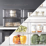 BINO Clear Stackable Storage Drawers – Space-Saving Pantry, Fridge & Home Organizer