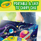 140-Piece Space-Themed Kids Art Case and Coloring Set