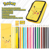 Yellow Character Pencil Case Set with Colored Pencils