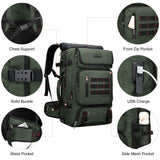 Witzman Airline-Approved Carry-On Travel Backpack Convertible Duffle Bag – Army Green