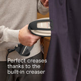 Conair Turbo ExtremeSteam Black Professional Handheld Garment Steamer 1875W with Precision Aluminum Soleplate