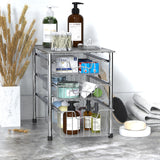 Stackable 3-Tier Sliding Basket Organizer – Chrome Space-Saving Drawer Storage Rack