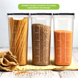 Clear Airtight Cereal Storage Containers with Pour Spout – Leakproof Pantry Canisters with Labels & Marker