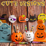 Halloween Ballpoint Pens – 48 Pack Vivid Color Retractable Pens with Black Ink (Durable Plastic, Smooth Writing)