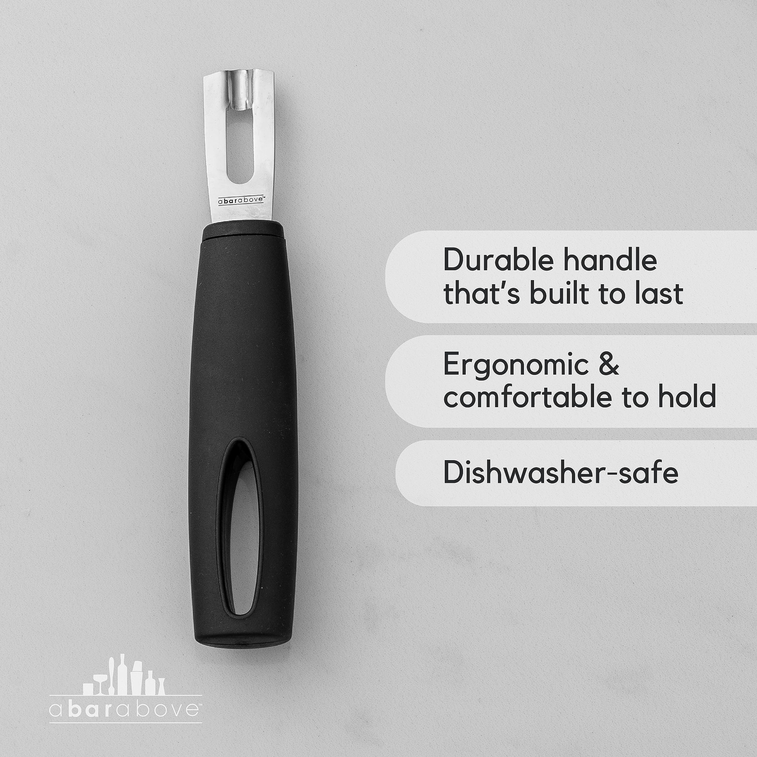 Stainless Steel Channel Knife with Non-Slip Handle – Citrus Garnish & Zester Tool
