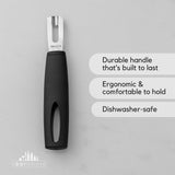 Stainless Steel Channel Knife with Non-Slip Handle – Citrus Garnish & Zester Tool