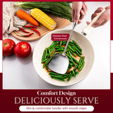 6-Piece Premium Stainless Steel Cooking Utensil Set with Ergonomic Handles – Silver