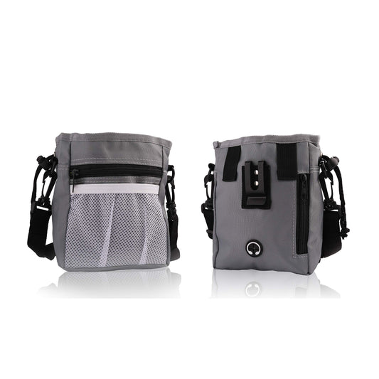 Waterproof Dog Treat Training Pouch with Adjustable Waist Belt, Poop Bag Dispenser, and Multi-Pocket Storage for Walks and Obedience Training
