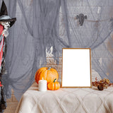 400" x 40" Gray Creepy Cloth – Halloween Spooky Gauze Fabric for Haunted House, Party & Scary Decor