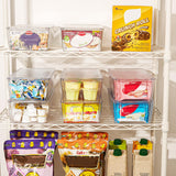 Clear Storage Organizer Bins with Lids & Handles – Stackable Refrigerator and Pantry Containers (12” Size)