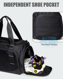 PROKVA Small Gym Duffle Bag 16L – Compact Carry-On Weekender with Shoe Compartment & Wet/Dry Pocket (Black)