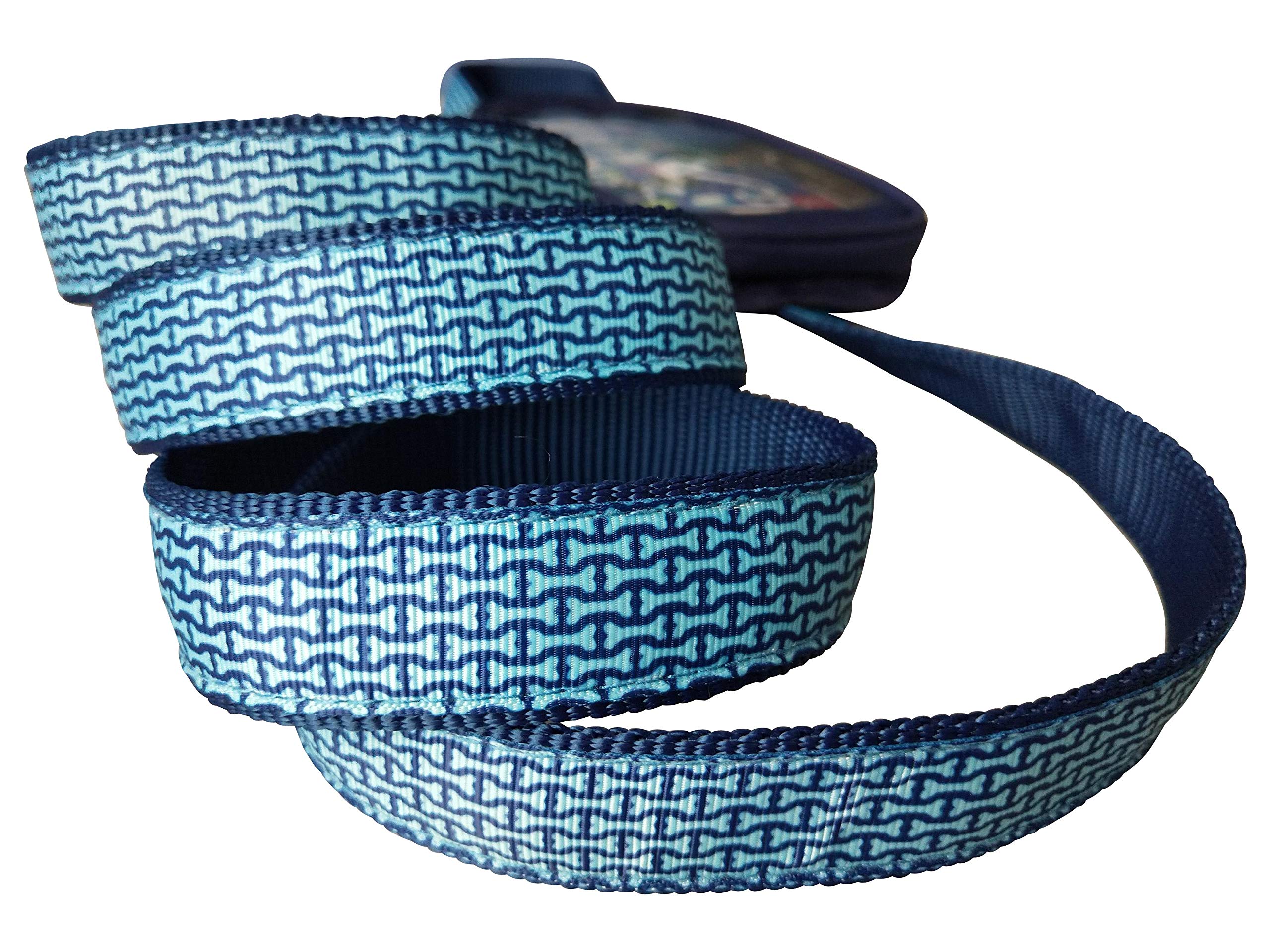 Soggy Doggy Waterproof Dog Leash with Touchscreen Phone Pocket – 5ft Nylon Lead (Blue/Navy)