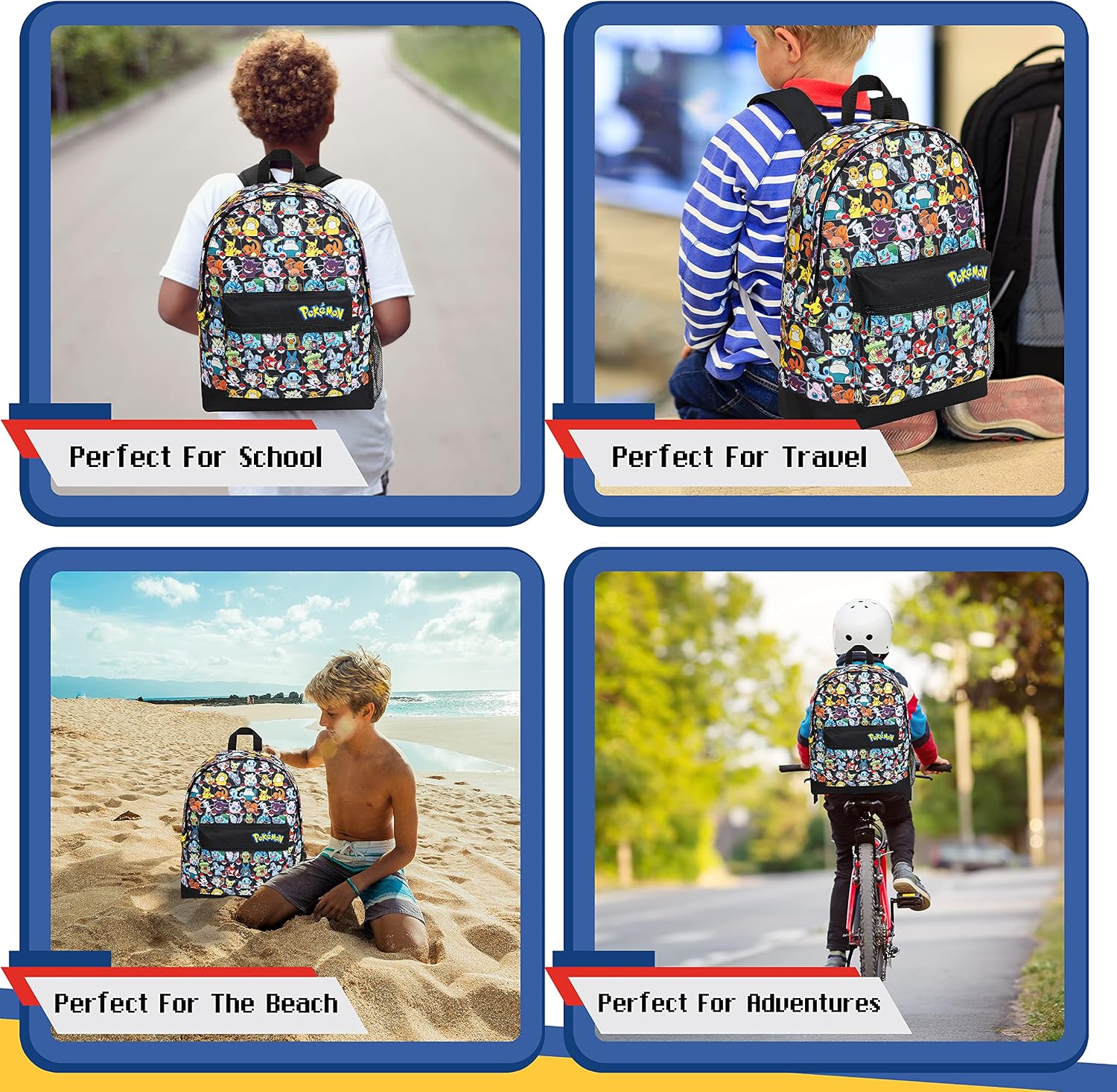 Multi Character School Backpack with Padded Straps