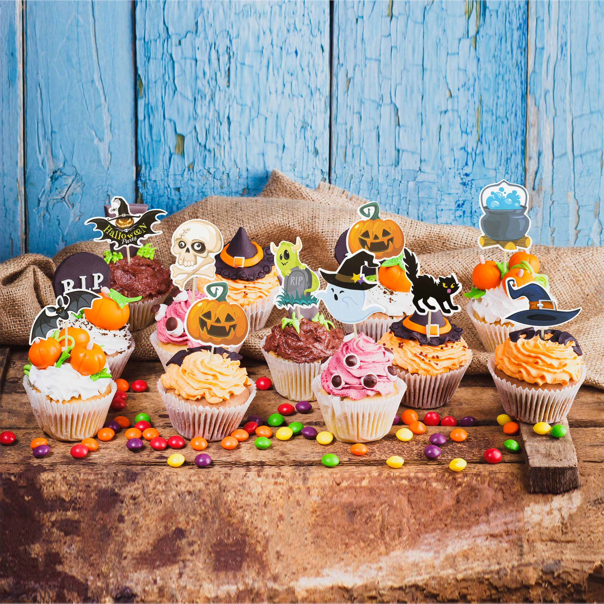 Halloween Witch Boot Cupcake Toppers – 36 Pcs Pre-Assembled Party Decorations (Halloween-Themed)