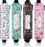 4-Pack Elastic Notebook Pen Holders with Zipper