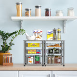 Stackable 3-Tier Sliding Basket Organizer – Chrome Space-Saving Drawer Storage Rack