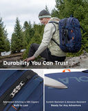 Tolaccea Expandable Carry-On Travel Backpack 40L–50L with TSA-Friendly Design and Laptop Compartment