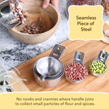 Stainless Steel Measuring Cups & Spoons Set – Dishwasher Safe, Stackable, US & Metric (12-Piece)