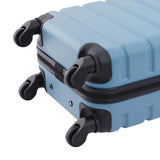 Wrangler Hardside Spinner Carry-On Luggage 22”, Lightweight ABS Cabin Suitcase with 360° Wheels (Blue Heaven)