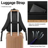 BOAVAN 15.6” Waterproof Laptop Backpack for Work & Travel with USB Port, RFID Pocket – Black