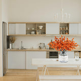 30Pcs Artificial Orange Berry Picks – Realistic Faux Holly Sprigs & Fall Stems for Halloween, Thanksgiving & Home Decoration (8.8 Inches)