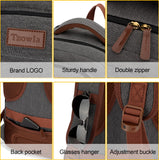 Tzowla Canvas Laptop Backpack with USB & Headphone Port – 15.6″ Travel & Daily Work Rucksack