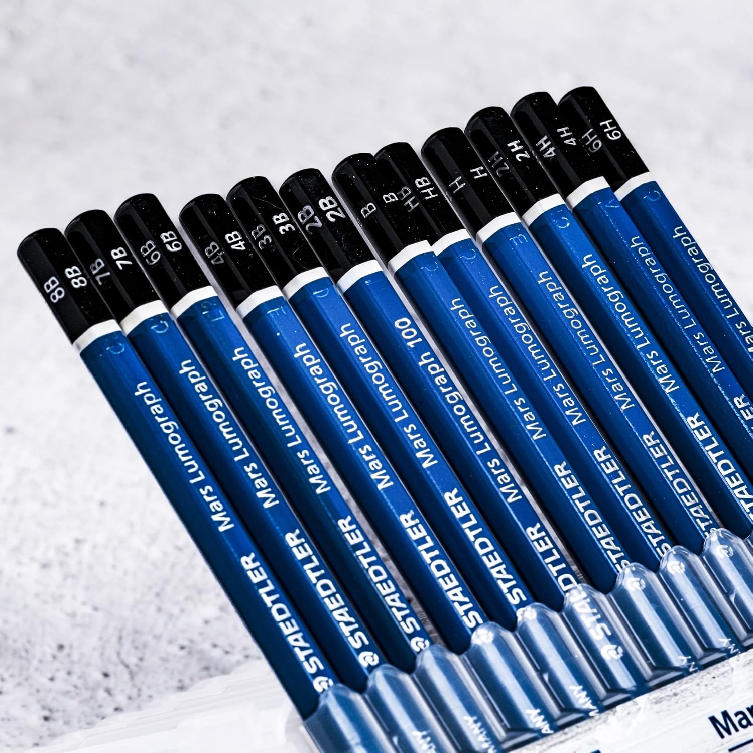 12-Piece Graphite Drawing Pencil Set from 6H to 8B