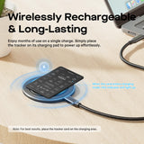 Ultra Slim Wallet Tracker Card, Rechargeable Bluetooth Finder Compatible with Apple Find My and Google Find My Device