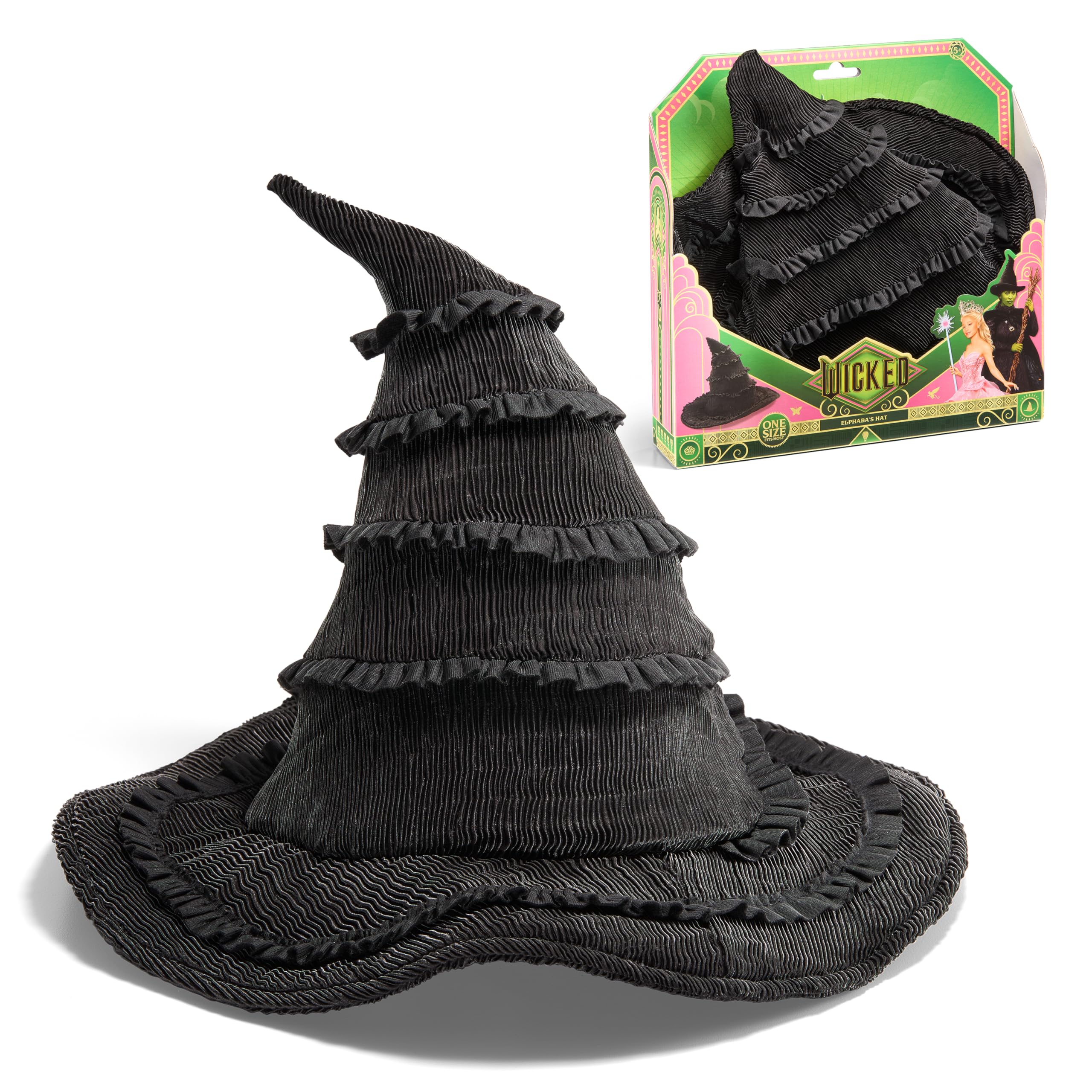 Elphaba’s Hat – Official Wicked Movie Replica for Kids | Authentic Textured Fabric Witch Hat 🎩💚✨