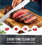 12” Premium Carving Knife – Razor Sharp German Steel BBQ & Meat Slicing Knife
