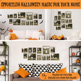 Vintage Ghost Wall Art Set – 12PCS Cute & Spooky Halloween Prints for Aesthetic Home Décor (Unframed)