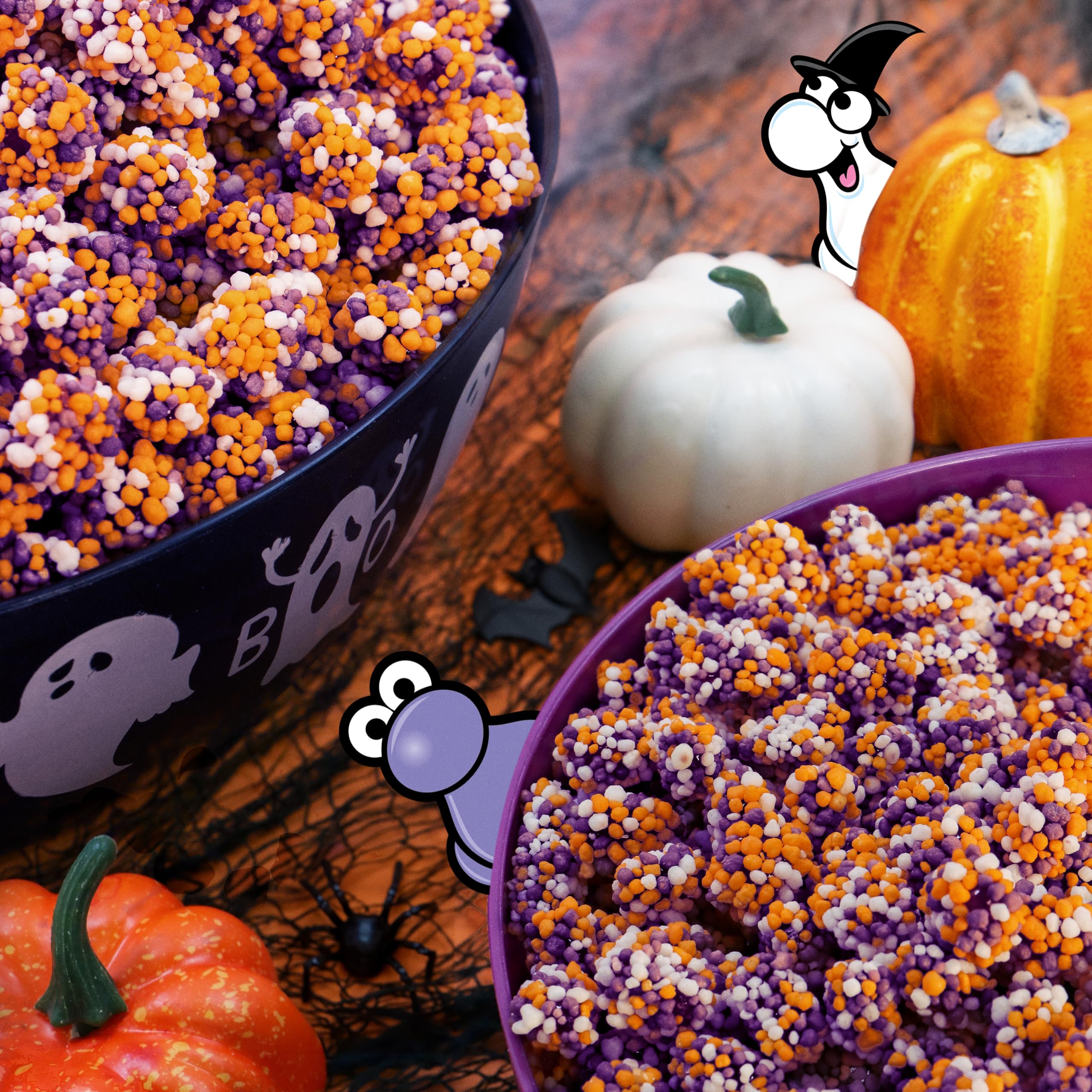 NERDS Spooky Gummy Clusters Halloween Candy – Crunchy & Fruity Tangy Bites with Gummy Centers, Limited Edition 8oz Resealable Bag