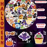 Halloween Sticker Set – 50-Piece Spooky Stickers for Kids & Adults (Pumpkins, Ghosts, Bats & Skulls, DIY Crafts & Party Favors)