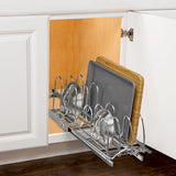 Lynk Professional Pull-Out Pot Lid & Cookie Sheet Organizer – Slim Sliding Rack for Cabinets