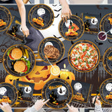 Halloween Party Plates & Tableware Set – 120 Pcs Black Witch, Pumpkin & Castle Design for 24 Guests