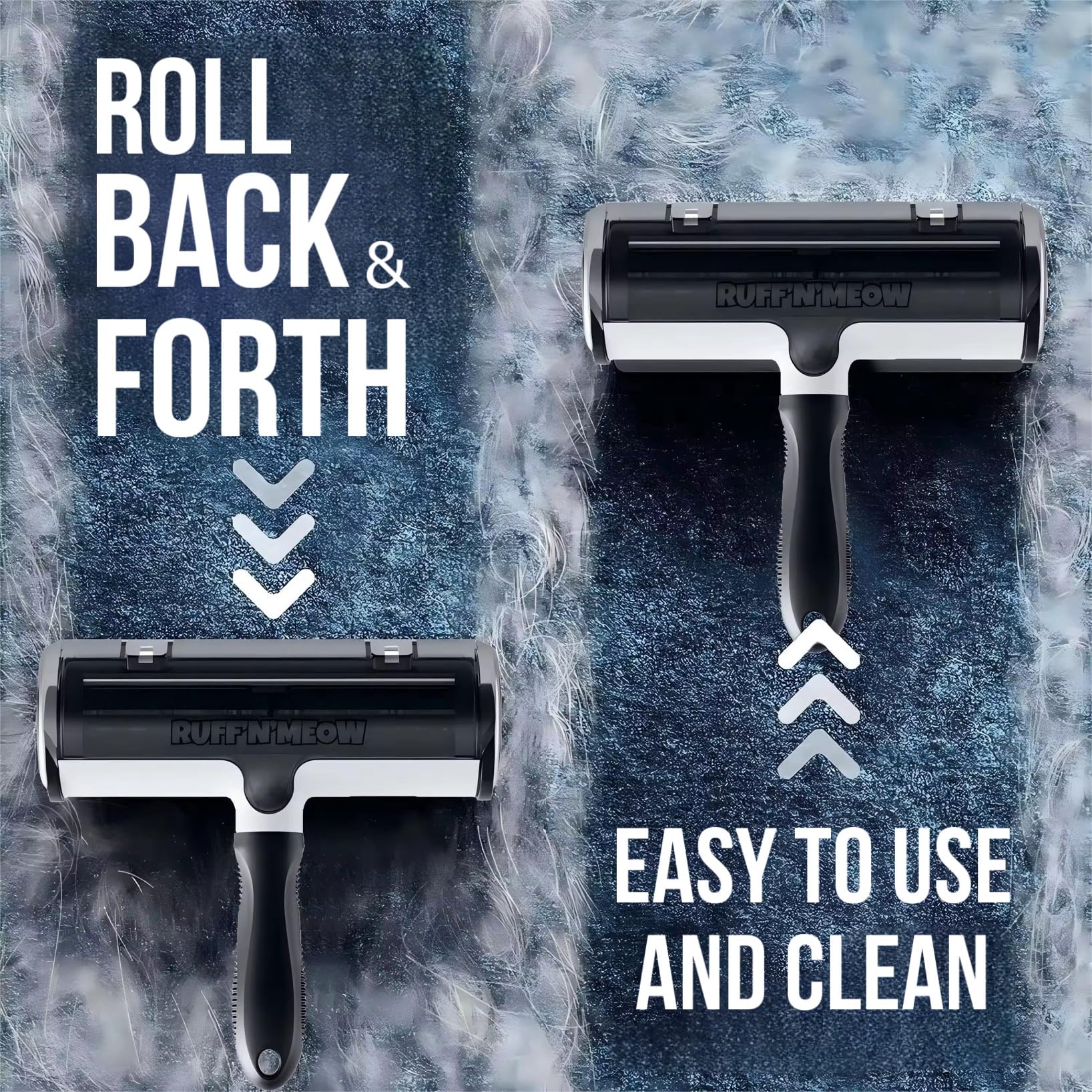 Reusable Pet Hair Remover Roller for Furniture, Carpets, and Car Seats with Built-In Fur Collection Chamber – Portable Fur Cleaning Tool
