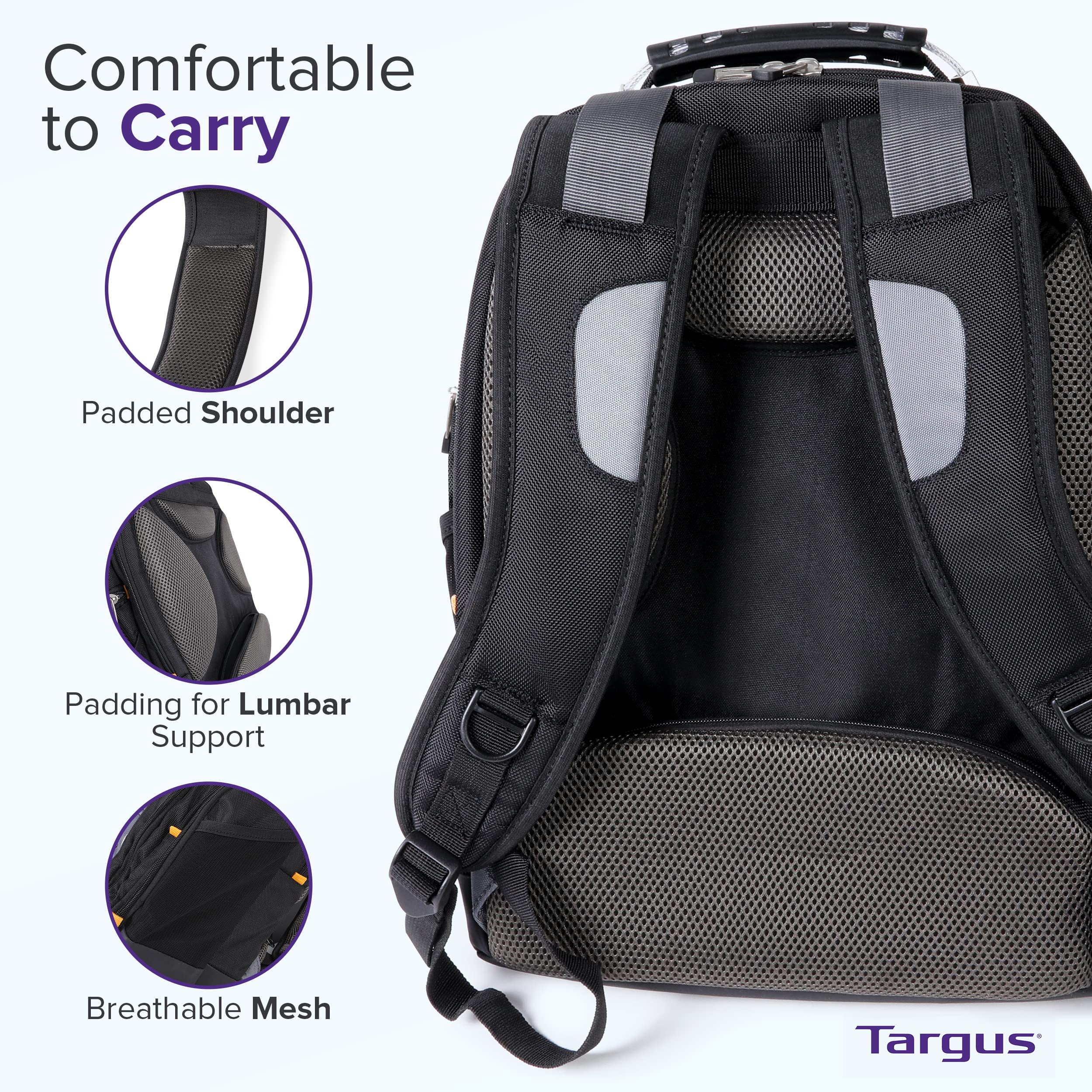 Targus Drifter II 17.3” Laptop Backpack – Heavy Duty Water-Resistant Business & Travel Bag