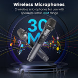 High-Power Bluetooth Party Speaker with Dual Microphones