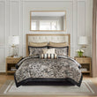 12-Piece Black Comforter Set with Cotton Bed Sheets – Luxury Queen Bedding Ensemble