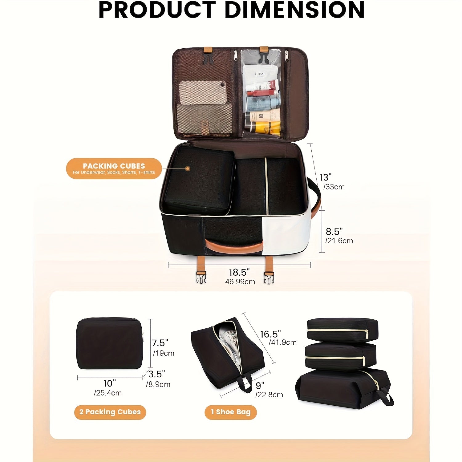 Large-Capacity TSA Carry-On Travel Backpack for Women – Fits 17″ Laptop & Daypack Cube System 🎒