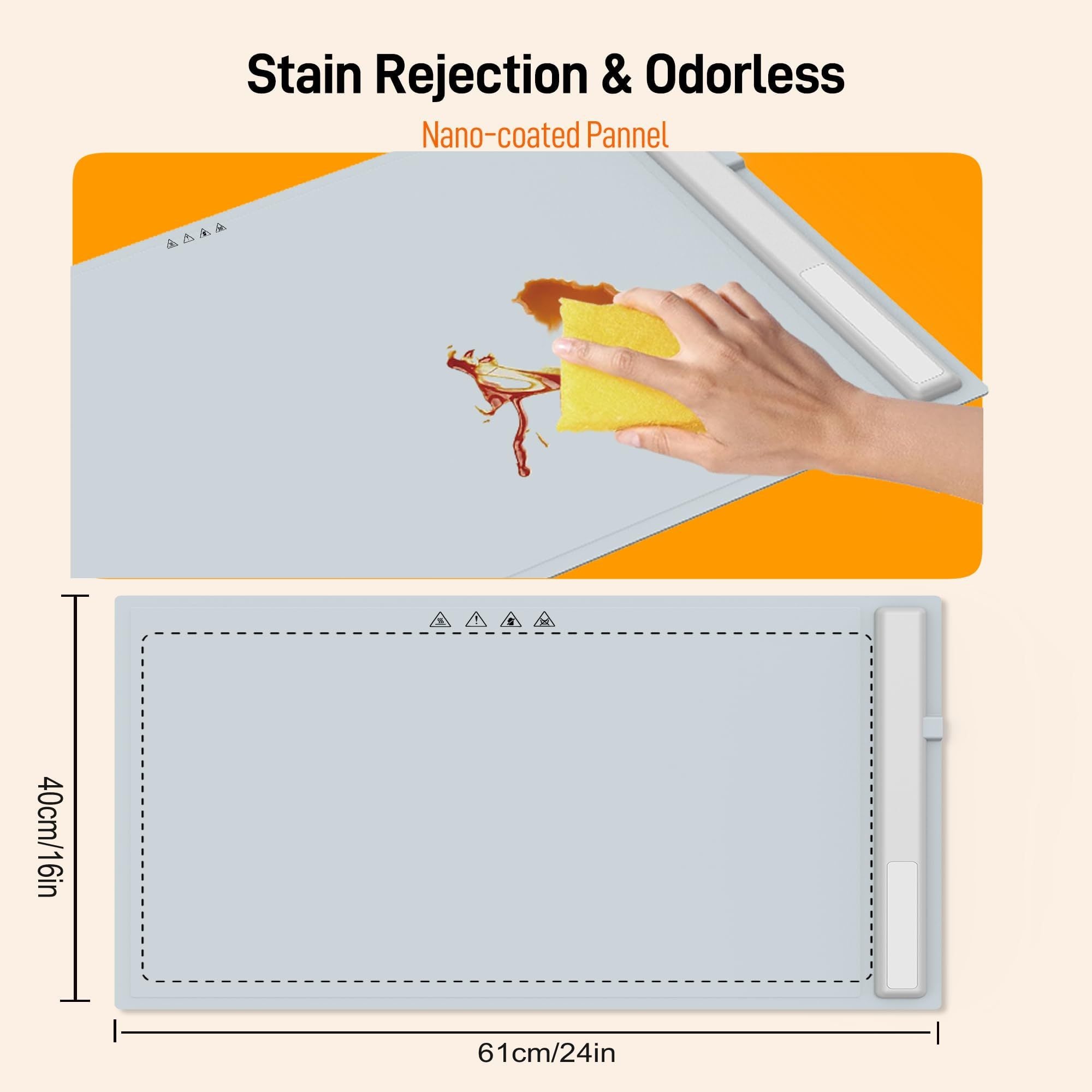 Foldable Electric Food Warming Mat - Silicone Heating Tray with 3 Temperature Settings for Buffets & Parties