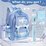 Sanrio Cinnamoroll Large-Capacity Duffel Bag – Travel & School Gear with Stationery Set