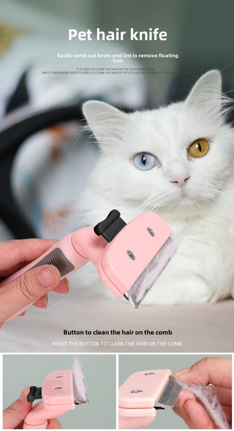 Cat & Dog Pet Hair Trimmer – Safe Grooming Razor & Pet Comb for Shedding, Shaving & Hair Removal