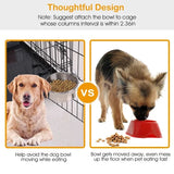 Detachable Pet Cage Food & Water Bowl with Clamp Holder – Stainless Steel Feeding Cup for Dogs, Cats & Small Animals