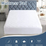 King-Size Quilted Cooling Mattress Pad – Breathable Pillow Top with Deep Pockets