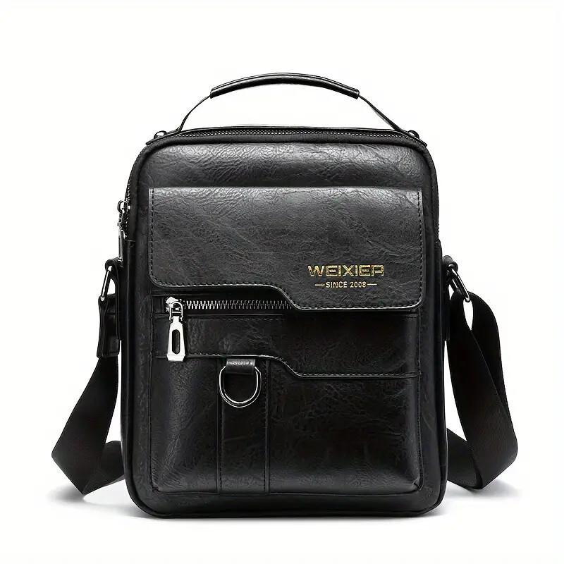 Vintage Canvas Crossbody Sling Bag - Unisex Shoulder Bag for Travel & Daily Commuting